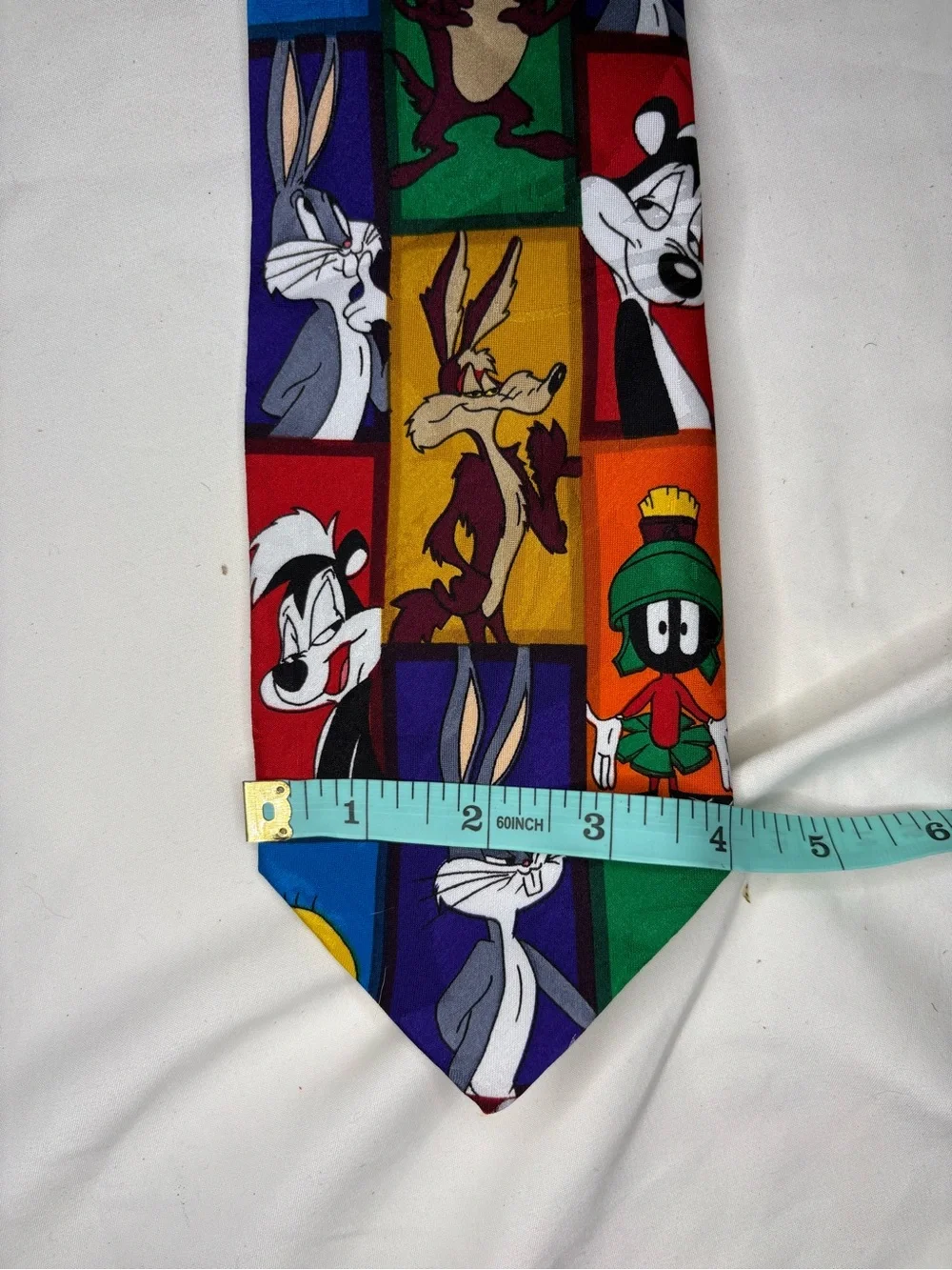 Vintage Looney Tunes Novelty Tie - 1993 Warner Bros. 100% Polyester Korean Made